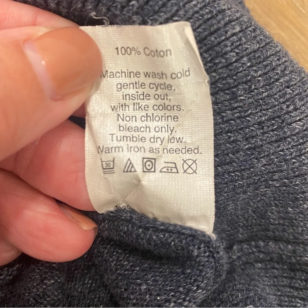 🌟J. CREW🌟 MENS 100% COTTON CREW NECK SWEATER HEATHER BLUE SZ M